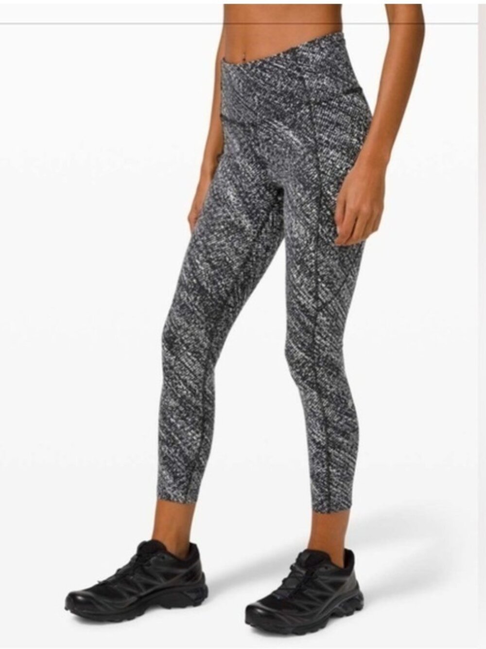 Lululemon Fast & Free High-Rise Crop 23" Speckle Print Size 2 W6BCYS